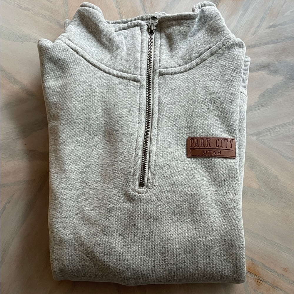 Men's Gray Zip-Up Sweater